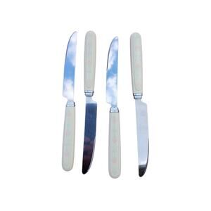 4 Corelle by Coring Forever Yours Stainless Butter Knives Flatware MCM 9" Vtg